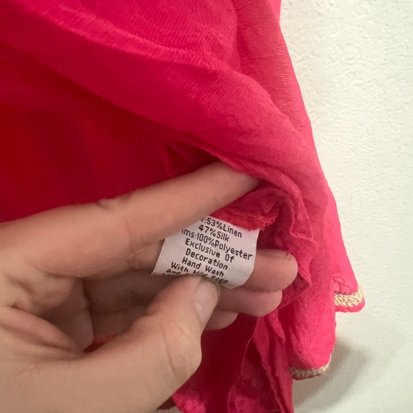 Johnny Was Biya Embroidered Silk and Linen Tunic Size Small - Picture 4 of 5